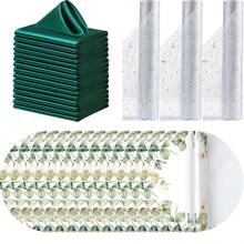 Table Runner + Placemat + Napkin, Star Table Runner Set, Suitable For Wedding, Festival And Other Party Decorations