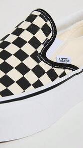 Vans 女士 UA 經典套腳 Stackform 運動鞋，棋盤格黑/白 - 棋盤黑/白 - 查看 5