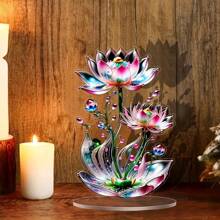 This Acrylic Flower Ornament Is Absolutely Stunning! 2D Graphic Design Is Very Unique And Can Add A Unique Artistic Atmosphere To Your Desktop. Its Colors Are Very Bright, And The Colorful Flowers Make People Feel Happy When They See It.