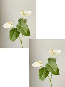 1pc/2Pcs/3pcs Artificial Flowers Anthurium Calla Lotus Decoration Room Living Room Porch Table Decoration Flowers Highly Attractive Level Interior Decoration Fake Flowers Silk Cloth Flowers Party Decoration Fake Flowers,Fake Plants