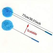 1pc Summer Electric Fan Cleaning Brush, Long Handle Microfiber Ceiling Fan Duster, Dust-Proof, Reusable, Retractable, Easy To Clean, Great For RV And Home Use - Multicolor - View 7