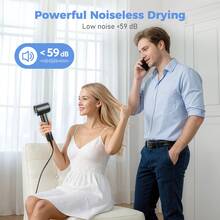 Haarlosy This Powerful Hairdryer With Negative Ion Technology Features An Intelligent Constant Temperature System With Three Temperature Settings And Three Fan Speeds. It Operates Quietly And Boasts A Compact And Lightweight Design. - EU F Type Plug(220-240V) - View 5