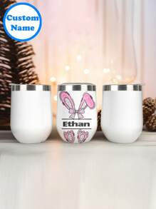 Customize This 1pc 12oz Stainless Steel Tumbler Sports Water Bottle With Any Custom Text, Name/Initials To Make A Perfect Gift! Perfect For A Bachelorette Party, Birthday Party, Or Any Event.