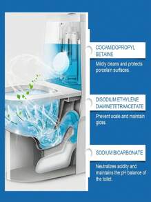 Pastilles de nettoyage pour cuvette de toilette - Détartrant effervescent pour les taches d'eau dure et l'élimination des odeurs | Pour des résultats optimaux, placez le produit dans la cuvette des toilettes, laissez-le tremper pendant 30 minutes, puis utilisez-le avec une brosse de toilette. Fraîcheur pendant 12 heures, sans danger pour les fosses septiques (12 unités)
