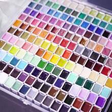 Set de 180 colores de pigmentos de acuarela de perla falsa sólida - Suministros de arte profesionales para pintura, arte de uñas y manualidades de flores de hilo | Muy pigmentados, fáciles de recoger | Ideal para artistas, estudiantes y entusiastas del DIY