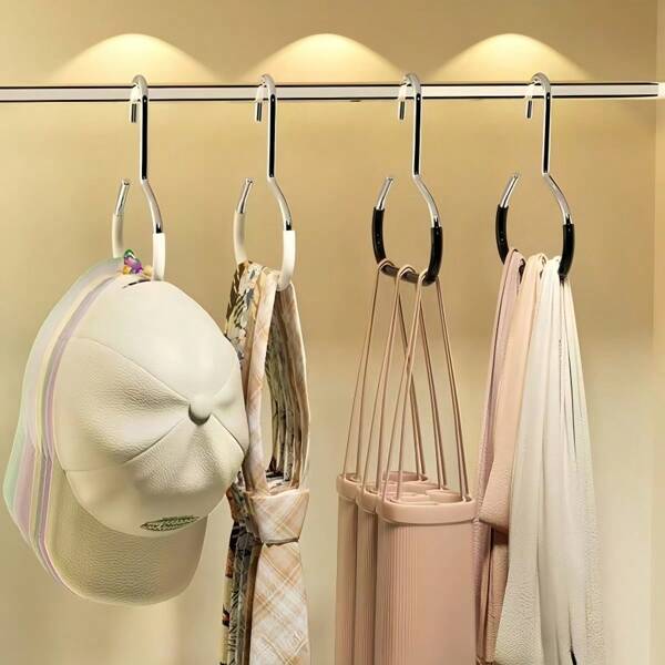 1/2pcs Minimalist Metal Hat Hooks, Suitable For Scarf, Belt, Lingerie, Purse Storage