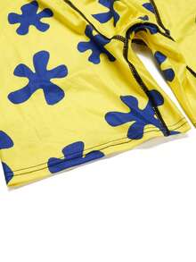 Men's Summer Holiday Floral Printed Boxer Briefs - Yellow - View 4