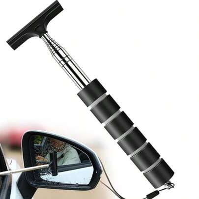 Ausziehbarer Auto-Rückspiegel Regenwischer, Mini tragbarer Auto-Scheiben-Wischer, universelles Auto-Glas-Reinigungswerkzeug für Regen und Nebel