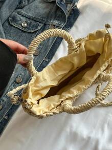 Bohemian Woven Handbag, Fashionable Women's Shoulder Bag, High-Quality Multifunctional Shopping Tote, Suitable For Travel And Vacation, Earthy Tone For Autumn Outfits, Accessory For Casual Daily Use, Fashion Summer Vacation Bag, Beach Essentials Women Bags For Vacation & Holiday, Vacation Essentials, Perfect For Summer, Vacation & Beach