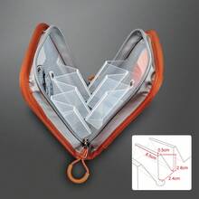 1pc Wooden Shrimp & Squid Shaped Fishing Lure Storage Case, Light Blue PVC Fishing Accessory Box - Baby Blue - View 3