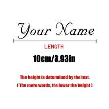 1 Piece Custom Text Detachable Detachable Decal For Car Window Trim, Personalized Name Vinyl Motorcycle Sticker Cup Helmet Decal, Auto Accessories