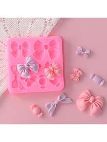 蝴蝶形DIY手工香氛石膏多功能硅胶模具 - 粉色 - 查看 4