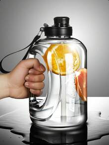 1pc Large Capacity Insulated Water Bottle, High Temperature Resistant Sports Water Cup For Men, Outdoor Portable Water Container, Plastic Bottle - Multicolor - View 1