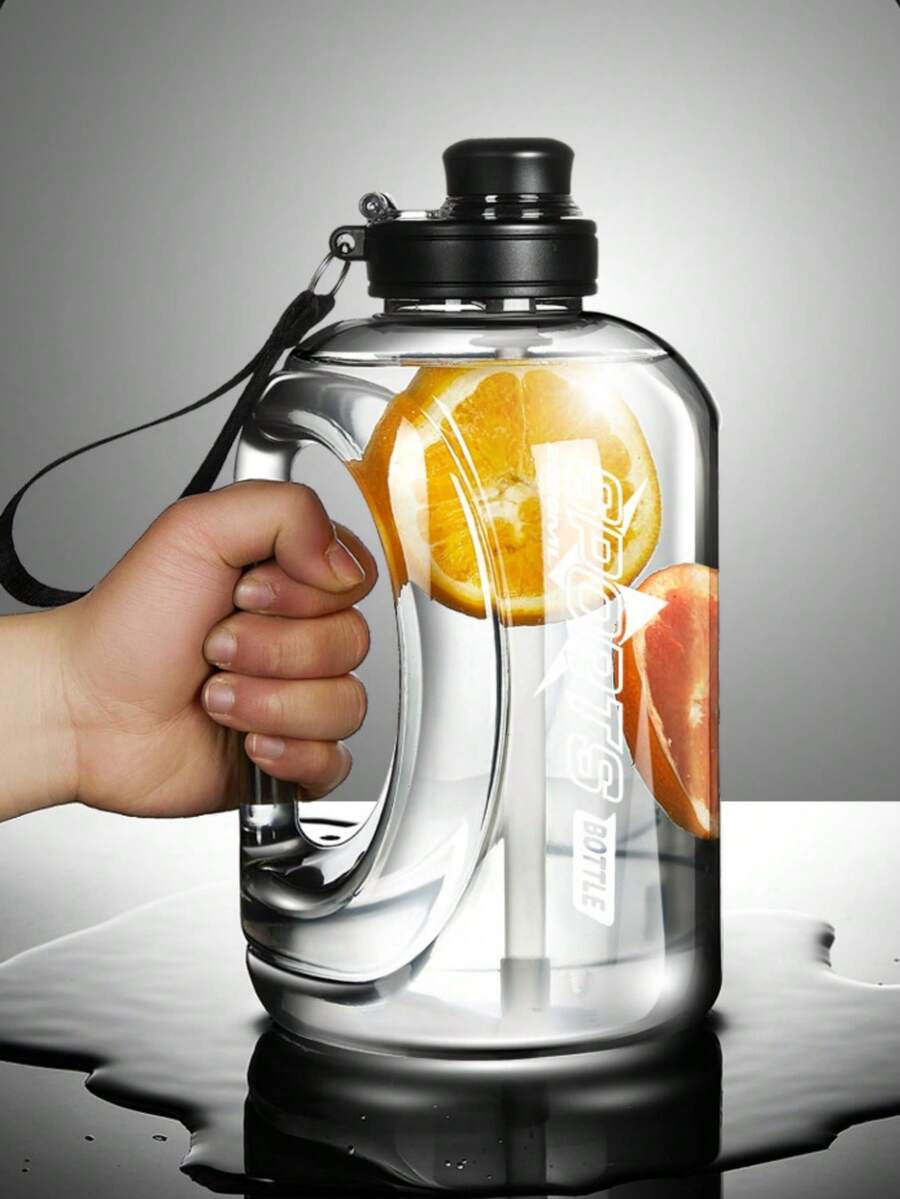 1pc Large Capacity Insulated Water Bottle, High Temperature Resistant Sports Water Cup For Men, Outdoor Portable Water Container, Plastic Bottle - Multicolor - View 1