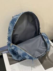 Minimalist Fashion Women Mini Backpack, Versatile Casual Backpack, School Backpack - Blue - View 8