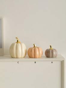 1 pezzo Decorazione a forma di zucca in ceramica, disponibile in varie dimensioni e colori, stile moderno minimalista, regalo, artigianato in ceramica, adatto per ristorante, vacanze, casa, stanza, decorazione per matrimonio