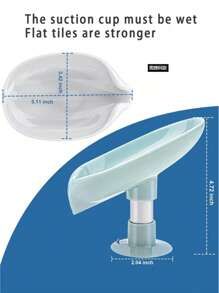 1/2-częściowa mydelniczka bez perforacji, stojąca, do użytku domowego, do prania, do toalety, do kreatywnego odpływu, bez wody, mydelniczka z przyssawką, do montażu na ścianie, do łazienki, dekoracja jesienna, powrót do szkoły