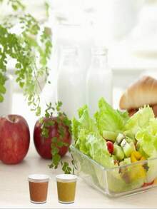 100PCS Leak-Proof Divided Box, 1oz Small Container, Ins-Worthy Stackable Condiment Cups, Commercial Food Service Supplies + DIY Storage (Transparent Sealed Portable Version, Perfect For Salad Dressing/Slime)