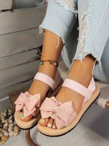 Sandalias con decoración de mariposa, versátiles y de moda 2025. Cómodas de suela gruesa y banda elástica. Uso casual con estilo, apropiadas para viajar, con un toque de elegancia.