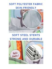 卡通球坑儿童游戏围栏干池球婴儿球池篮球架游戏围栏儿童帐篷婴儿公园游乐场（不含球） - 彩色 - 查看 4