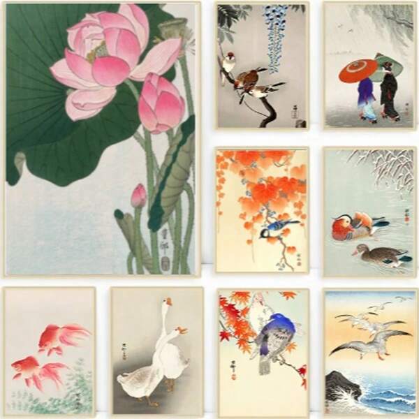 1/6PCS Optional Frame Posters Wall Arts Vintage Poster Guest Room Home Bar Cafe Decor ,Wall Art With Frame