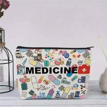 Nouveau sac de rangement pour cosmétiques dans un sac en polyester dépoli Wabi-Sabi, simple et pratique pour les voyage