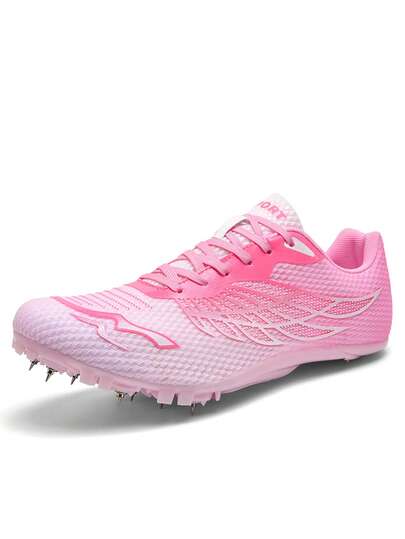 1 Pair Professional Track & Field Spikes With Anti-Slip Traction Patterns And Breathable Perforations For Dry Feet