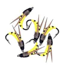 5 piezas de moscas de pesca con mosca realistas, moscas artificiales biológicas tipo insecto para pescar lubina, trucha y carpa - Multicolor - Ver 9