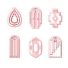 Unique Asymmetrical Texture Design Polymer Clay Cutters, 3D High-Precision Polymer Clay Molds For DIY Earrings Jewelry Making, Polymer Clay Earring Craft Tools, Art Supplies, Craft Supplies, No Power Supply Needed