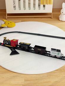 蒸汽复古经典电动火车，电动火车轨道套装。经典玩具火车套装，轨道玩具，带蒸汽功能的电动火车。 - 彩色 - 查看 4