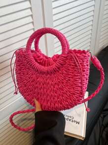 Bohemian Woven Handbag, Fashionable Women's Shoulder Bag, High-Quality Multifunctional Shopping Tote, Suitable For Travel And Vacation, Earthy Tone For Autumn Outfits, Accessory For Casual Daily Use, Fashion Summer Vacation Bag, Beach Essentials Women Bags For Vacation & Holiday, Vacation Essentials, Perfect For Summer, Vacation & Beach