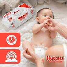 Toallitas Huggies Para Bebes 480 piezas caja con 6 paquetes de 80 toallitas