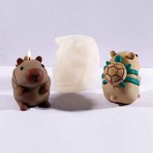 1PC Capybara Series Silicone Mold (Carrying Oyster/Turtle/Bee Bag Design) For DIY Aromatherapy Candles, Plaster Sculptures, Handmade Soaps & Diffuser Stones Crafting