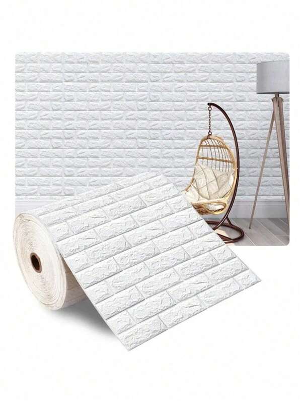 10 m/5 m/3 m/2 m/1 m Autocollant mural 3D imitation brique. Décoration murale pour chambre, maison, imperméable, auto-adhésif. Papier peint DIY pour salon, décor mural TV, salle de bain, cuisine, maison, chambre à coucher, décoration de pièce