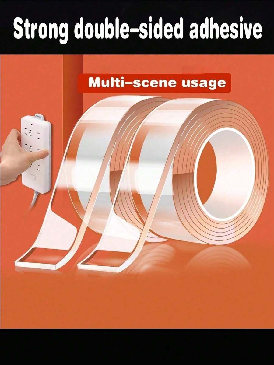 5m Long, Single Pack, Heavy Duty Residue-Free Double-Sided Tape, Multi-Scene Applicable, Trimmable