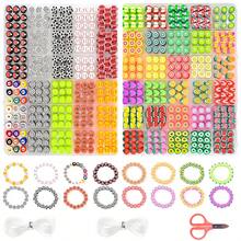 360+/720+ Pcs Polymer Clay Beads Bracelet Making Kit, 48 Styles Of Adorable And Fun Friendship Beads Bracelet Letter Beads Charm Kit For Jewelry Making DIY Arts And Crafts - Multicolor - View 1