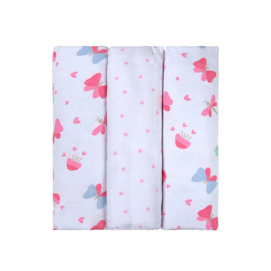 Bublim Petit Flannel Blanket Kit 3 Units Giraffe Panda Bear Rainbow Incomfral 50x80cm - Baby Pink - View 1