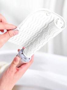 Silicone Heat Insulation Non-Slip Pad Curling Iron Pad Portable Splint Heat Pad Hot Pad Straight Hair Stick Storage Non-Slip Pad Heat Insulation Anti-Scald Odorless High Temperature Resistant Easy To Carry - Multicolor - View 13