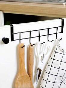 2pcs Wall Mounted Cup Hooks, Plastic Material Storage Rack, Suitable For Under Cabinet, Space Saving, Can Hang Cups, Mugs, Utensils, Kitchen Storage Boxes And Organizers, Kitchen Accessories - Multicolor - View 11