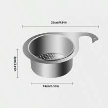 1pc Stainless Steel Swan Shaped Sink Strainer, Kitchen Hanging Drain Rack With Dry Wet Separation, Garbage Filter Basket