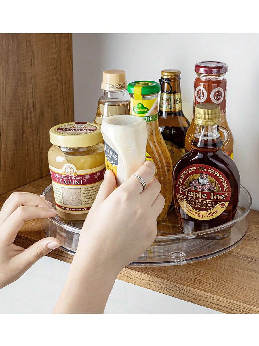 1 件旋转厨房调料架，台面调料收纳架