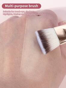 MAANGE 6pcs Professional Facial Makeup Brush Set With Paper Box ,Foundation Brush,Contour Brush,Blush Brush,Eyeshadow Brush,Blending Brush,Makeup Brush With Soft Fiber For Powder,Liquid,Cream For Easy Carrying,Brush For Travel. - 杏色 - 查看 8