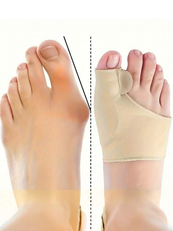 2pcs Gel Pads: Foot Care Tools For Nighttime & Domestic Use - Suitable For Men And Women - Hand Wash Only - Suitable For Runners - Easy To Wear - Made Of Lycra (Spandex)