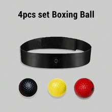4pcs Set Of MMA Boxing Training Speed Balls,Knitted Headband Plus 3 Balls,ForBoxing, Kickboxing, Home Workout, Gym Equipment
