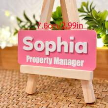 1pc Custom Acrylic Name Tag - Magnetic Name Badge For Teachers And Nurses, Personalized Cute Colorful Work Badge,Custom Business Name Tag,Custom Company Name Tag. - Color Badge - View 3