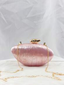 Geantă de mână minimalistă din marmură acrilică la modă, geantă de umăr elegantă, personalizată, estetică, cu lanț crossbody