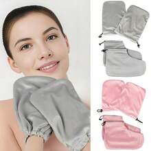 一双石蜡沐浴手套靴保湿工作水疗套手石蜡加热器隔热脚女士脱毛手套可调节抽绳设计 - 彩色 - 查看 1