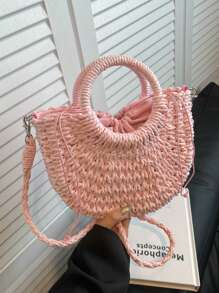 Bohemian Woven Handbag, Fashionable Women's Shoulder Bag, High-Quality Multifunctional Shopping Tote, Suitable For Travel And Vacation, Earthy Tone For Autumn Outfits, Accessory For Casual Daily Use, Fashion Summer Vacation Bag, Beach Essentials Women Bags For Vacation & Holiday, Vacation Essentials, Perfect For Summer, Vacation & Beach