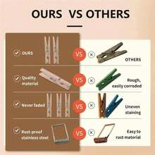 5/10/20/50/100pcs Wooden Clothesline Needle, Natural Wood, 2.83 Inches, Rust Resistant Clothesline Needle For Hanging Clothes, Drying Socks - Multicolor - View 4