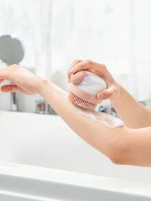 1 件多功能沐浴刷，带液体分配器，泡泡按摩洗发梳，深层清洁身体皮肤，梳理头发，按摩头皮，适用于沐浴、按摩、洗脸